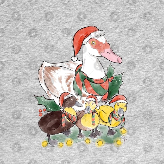 Christmas duck by Jurassic Ink